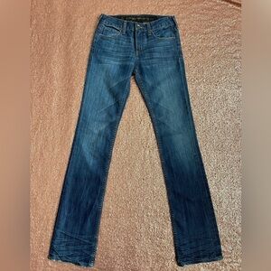 Emporio Armani  Jeans Womens / Sz 25/ Denim Distressed/ Straight Leg/ Blue